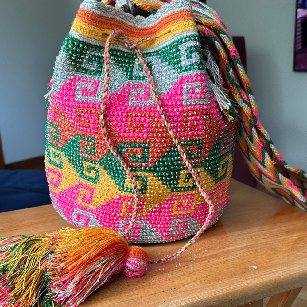 Colorful Beaded Colombian Wayuu bags